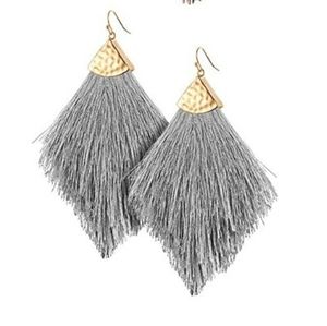 𝅺New BOHO Tassel Fringe Feather Drop Hook Earrings